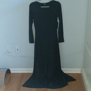 Dark green maxi dress